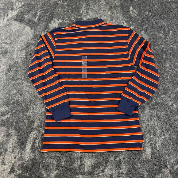 Polo Ralph Lauren Polo Long Sleeve Boys M 12/14 Stripe Orange Blue NWT - Picture 8 of 10